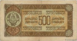 500 Dinara YOUGOSLAVIE  1944 P.054b TB