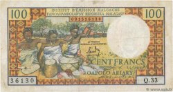100 Francs - 20 Ariary MADAGASCAR  1964 P.057a VF