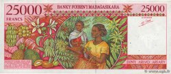 25000 Francs - 5000 Ariary MADAGASCAR  1998 P.082 BB
