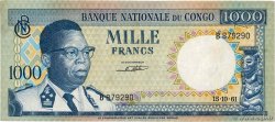 1000 Francs CONGO, DEMOCRATIQUE REPUBLIC  1961 P.008a VF