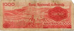 1000 Francs RWANDA  1971 P.10b TB