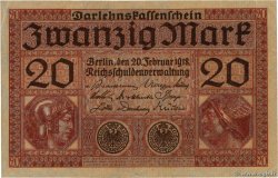 20 Mark GERMANY  1918 P.057 XF