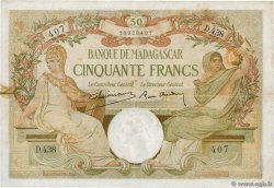 50 Francs MADAGASCAR  1937 P.038 BC+