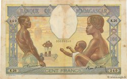 100 Francs MADAGASCAR  1937 P.040 MBC