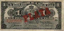 1 Peso CUBA  1896 P.047b VF