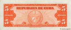 5 Pesos CUBA  1950 P.078b SC