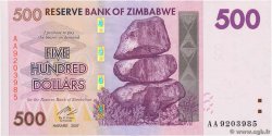 500 Dollars ZIMBABUE  2007 P.70