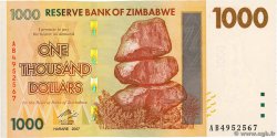 1000 Dollars ZIMBABWE  2007 P.71 FDC