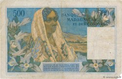 500 Francs MADAGASCAR  1950 P.047a VF