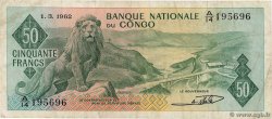 50 Francs CONGO, DEMOCRATIC REPUBLIC  1962 P.005a