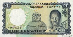 20 Shillings TANZANIA  1966 P.03e UNC