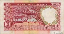 100 Shillings TANZANIA  1966 P.05a q.BB