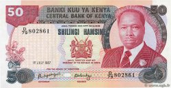 50 Shillings Fauté KENYA  1987 P.22d UNC