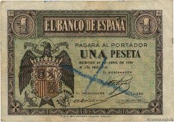 1 Peseta SPAIN  1938 P.108a F