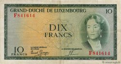 10 Francs LUSSEMBURGO  1954 P.48a MB