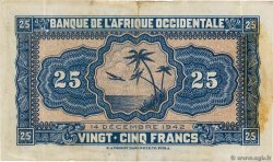 25 Francs AFRIQUE OCCIDENTALE FRANÇAISE (1895-1958)  1942 P.30a TTB