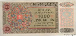 1000 Korun Spécimen TSCHECHOSLOWAKEI  1945 P.056s fST