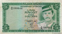 5 Ringgit - 5 Dollars BRUNEI  1986 P.07b F