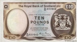 10 Pounds SCOTLAND  1982 P.343a BC+