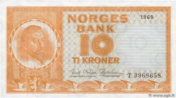 10 Kroner NORVÈGE  1969 P.31d UNC