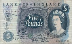 5 Pounds ENGLAND  1970 P.375c VF