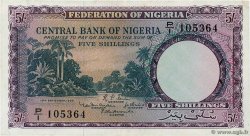 5 Shillings NIGERIA  1958 P.02a VZ