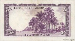5 Shillings NIGERIA  1958 P.02a XF