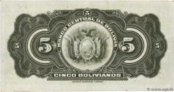 5 Bolivianos BOLIVIA  1928 P.120a MBC