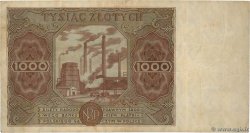 1000 Zlotych POLOGNE  1947 P.133 TTB