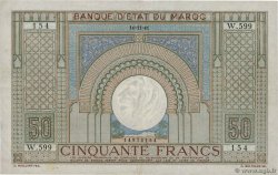 50 Francs MOROCCO  1941 P.21 VF