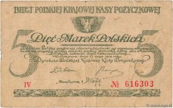 5 Marek POLAND  1919 P.020a F