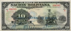 10 Bolivianos BOLIVIEN  1929 P.114a SS