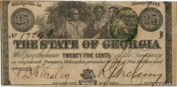 25 Cents VEREINIGTE STAATEN VON AMERIKA Milledgeville 1863 PS.0861 SS