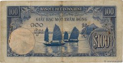 100 Piastres FRENCH INDOCHINA  1940 P.079a F