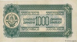 1000 Dinara YUGOSLAVIA  1944 P.055a q.SPL