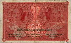 20 Korun CZECHOSLOVAKIA  1919 P.009a F