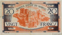 20 Francs MAROCCO  1943 P.39 BB