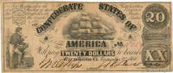 20 Dollars 美利堅聯盟國 Richmond 1861 P.31 F