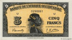 5 Francs FRENCH WEST AFRICA  1942 P.28a UNC-