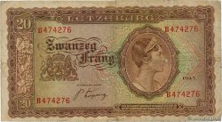 20 Frang LUXEMBOURG  1943 P.42a F