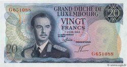 20 Francs LUXEMBOURG  1966 P.54a pr.NEUF