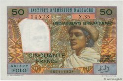 50 Francs - 10 Ariary MADAGASCAR  1969 P.061 UNC-