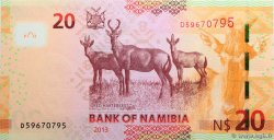 20 Namibia Dollars NAMIBIA  2013 P.12b UNC