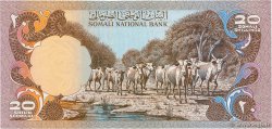 20 Shilin  = 20 Shillings SOMALIA  1975 P.19 FDC