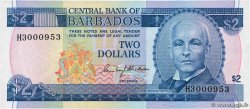 2 Dollars Petit numéro BARBADOS  1980 P.30a UNC