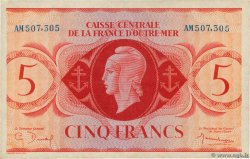 5 Francs FRENCH EQUATORIAL AFRICA  1943 P.15a VF