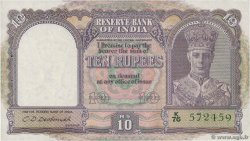 10 Rupees INDIA  1943 P.024 XF