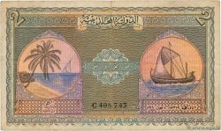 2 Rupees MALDIVAS  1960 P.03b BC