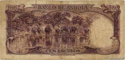 100 Escudos ANGOLA  1956 P.089a MB