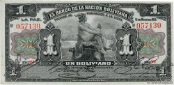 1 Boliviano BOLIVIA  1911 P.102b SC